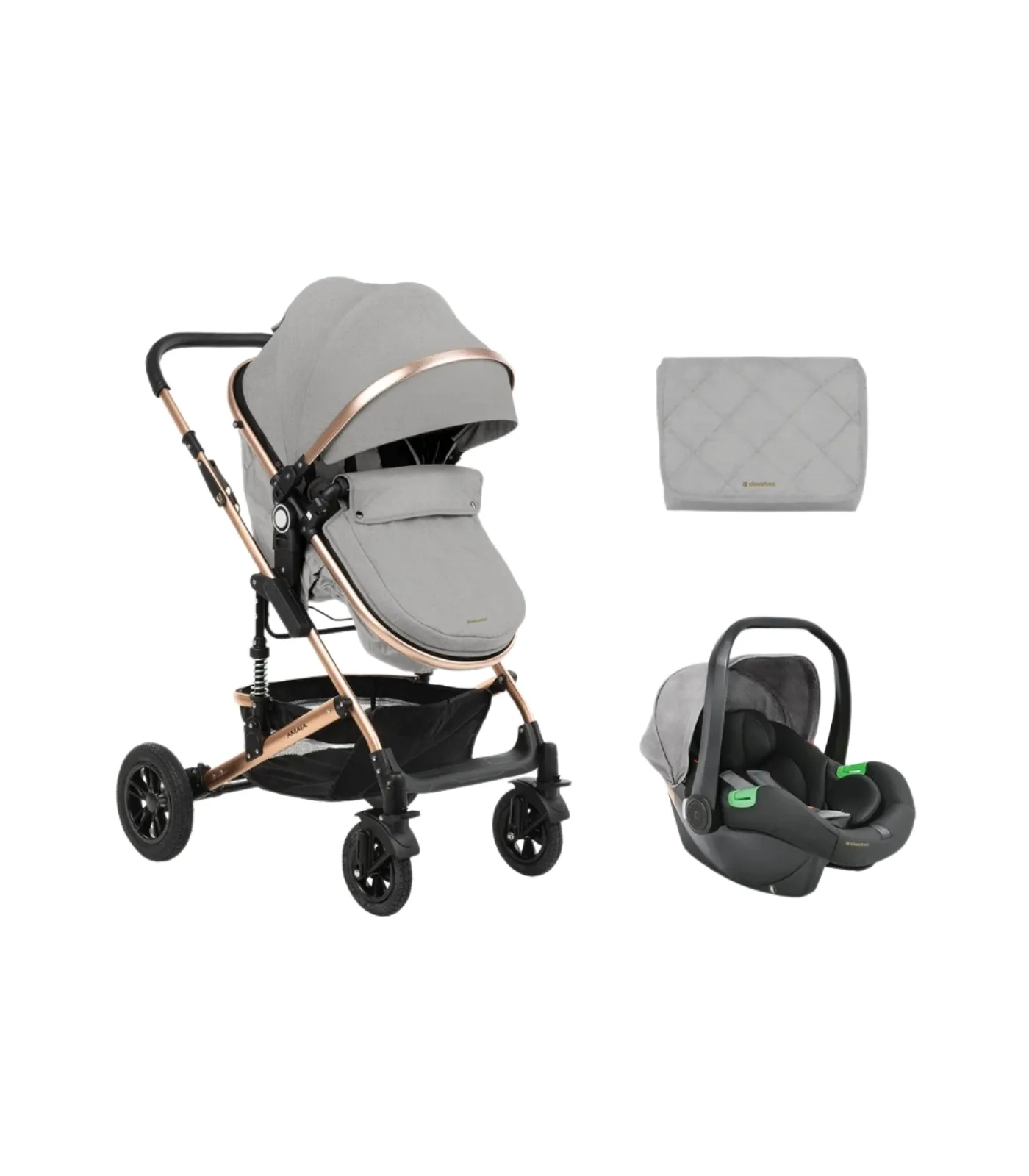 Kikka Boo Amaia Premium kolica za bebe 3u1 SIVA - Slika 1