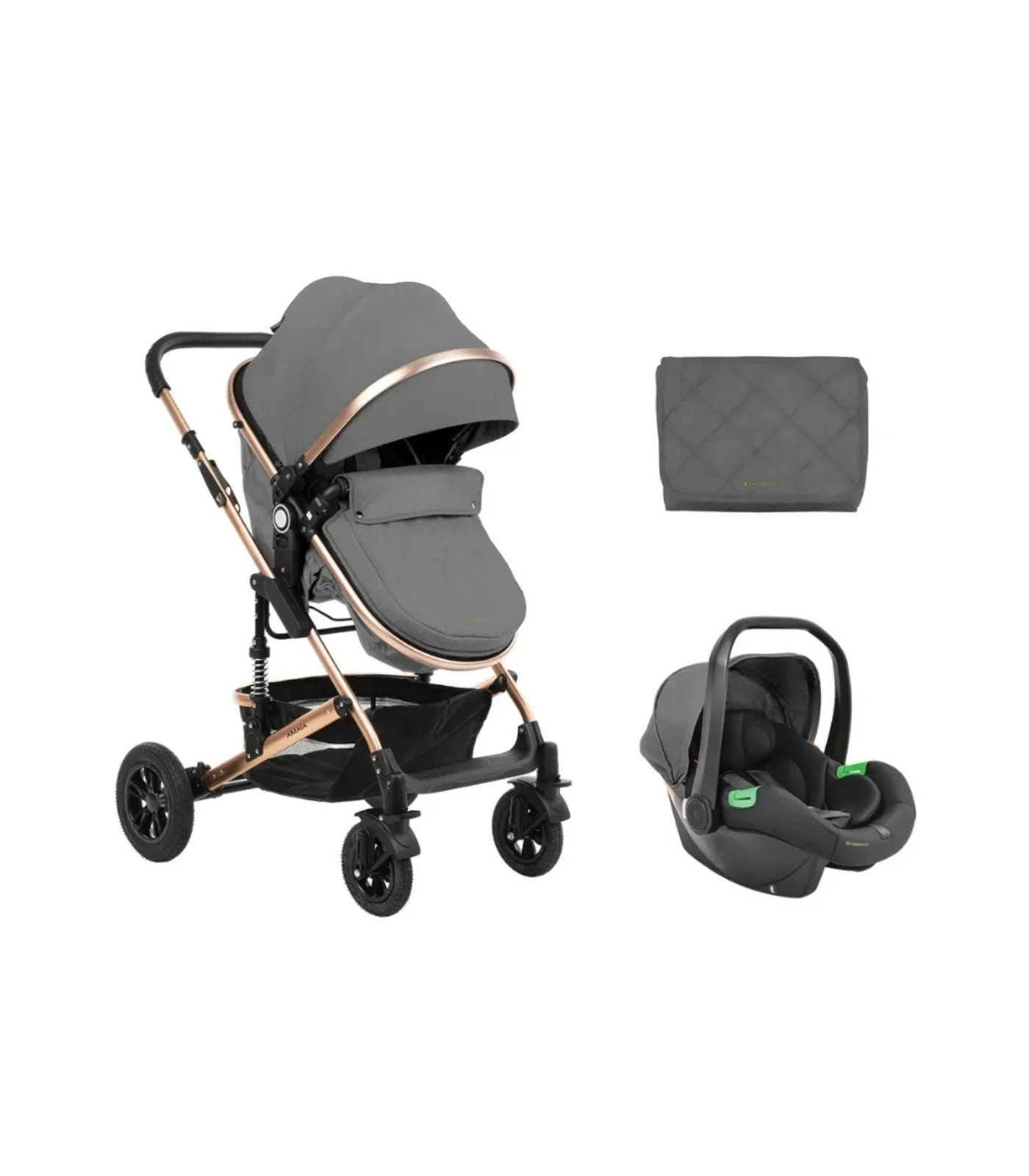 1 Kikka Boo Amaia Premium kolica za bebe 3u1 Tamno Siva - Slika 1