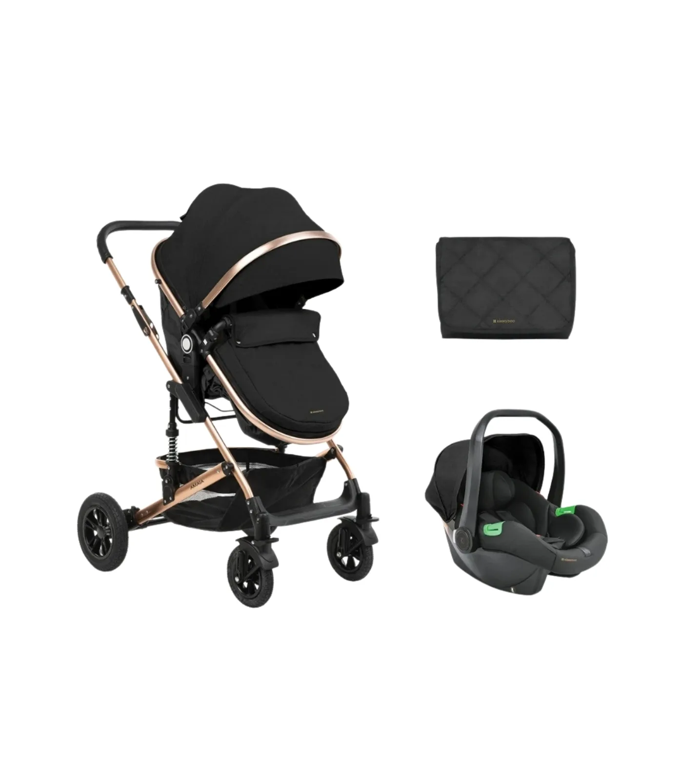 1 Kikka Boo Amaia Premium kolica za bebe 3u1 CRNA - Slika 1
