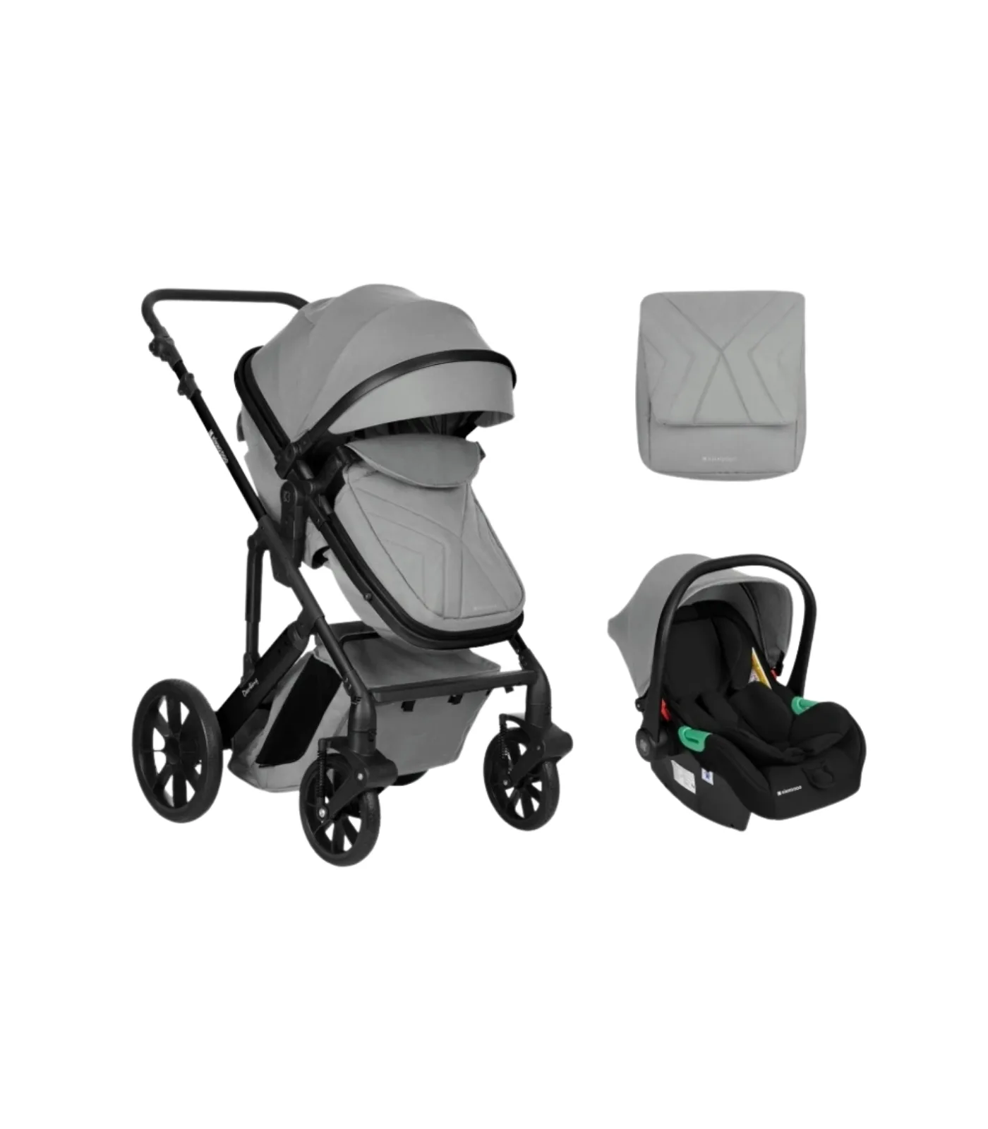 Kikka Boo Darling Premium kolica za bebe 3u1 Siva - Slika 1