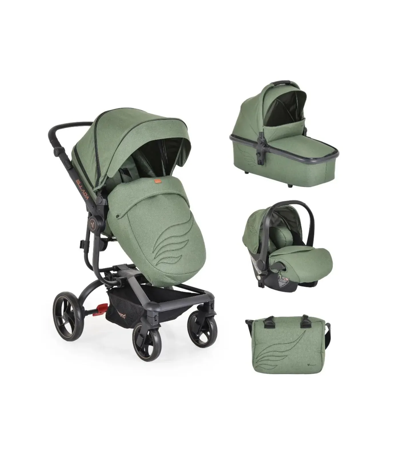Kolica za bebe Ellada 3u1 I-size Green - Slika 1