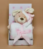 BBO Set igračka + ćebence – pink sleepy bear - Slika 2