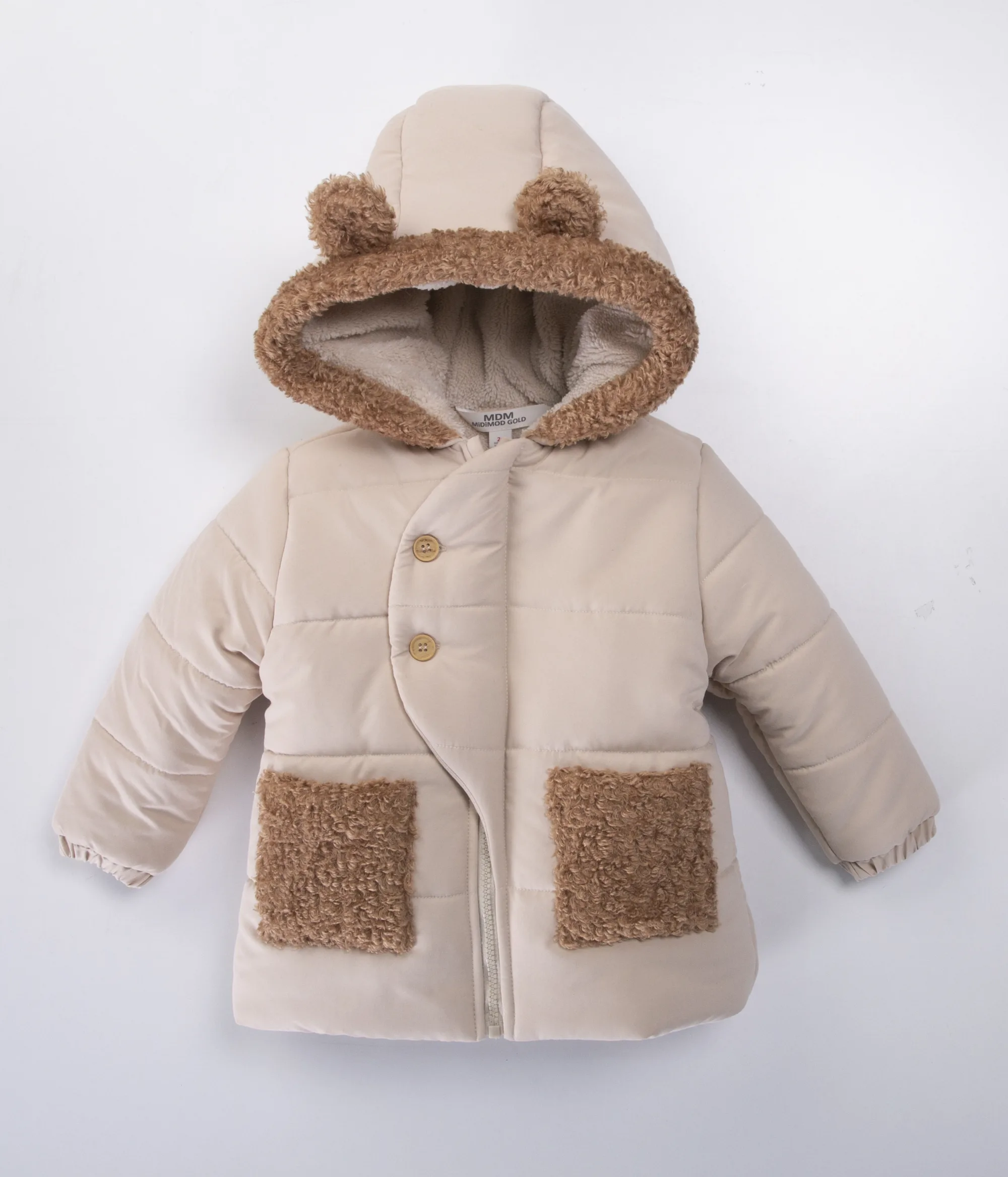 zimska jakna za bebe sa ušima medvedića