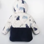 zimska jakna za bebe sa printom mamuta i medveda 2g, sp2
