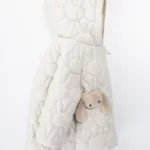 dečija prošivena jakna sa ušima i plišanim zekon