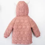 dečija prošivena jakna sa ušima i plišanim zekon