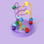 drvena edukativna igračka – lavirint sa perlicama (razne boje) sp2