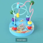 drvena edukativna igračka – lavirint sa perlicama (razne boje) sp4