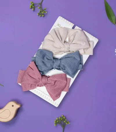 trake za glavu sa mašnama za bebe – set od 3 komada