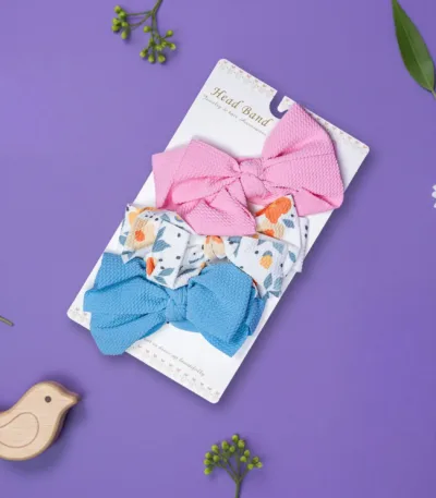 trake za glavu sa mašnama za bebe – set od 3 komada