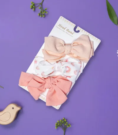 trake za glavu sa mašnama za bebe – set od 3 komada