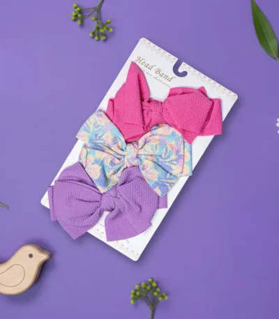 trake za glavu sa mašnama za bebe – set od 3 komada
