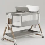 multifunkcionalna kolevka uz krevet – crna i siva