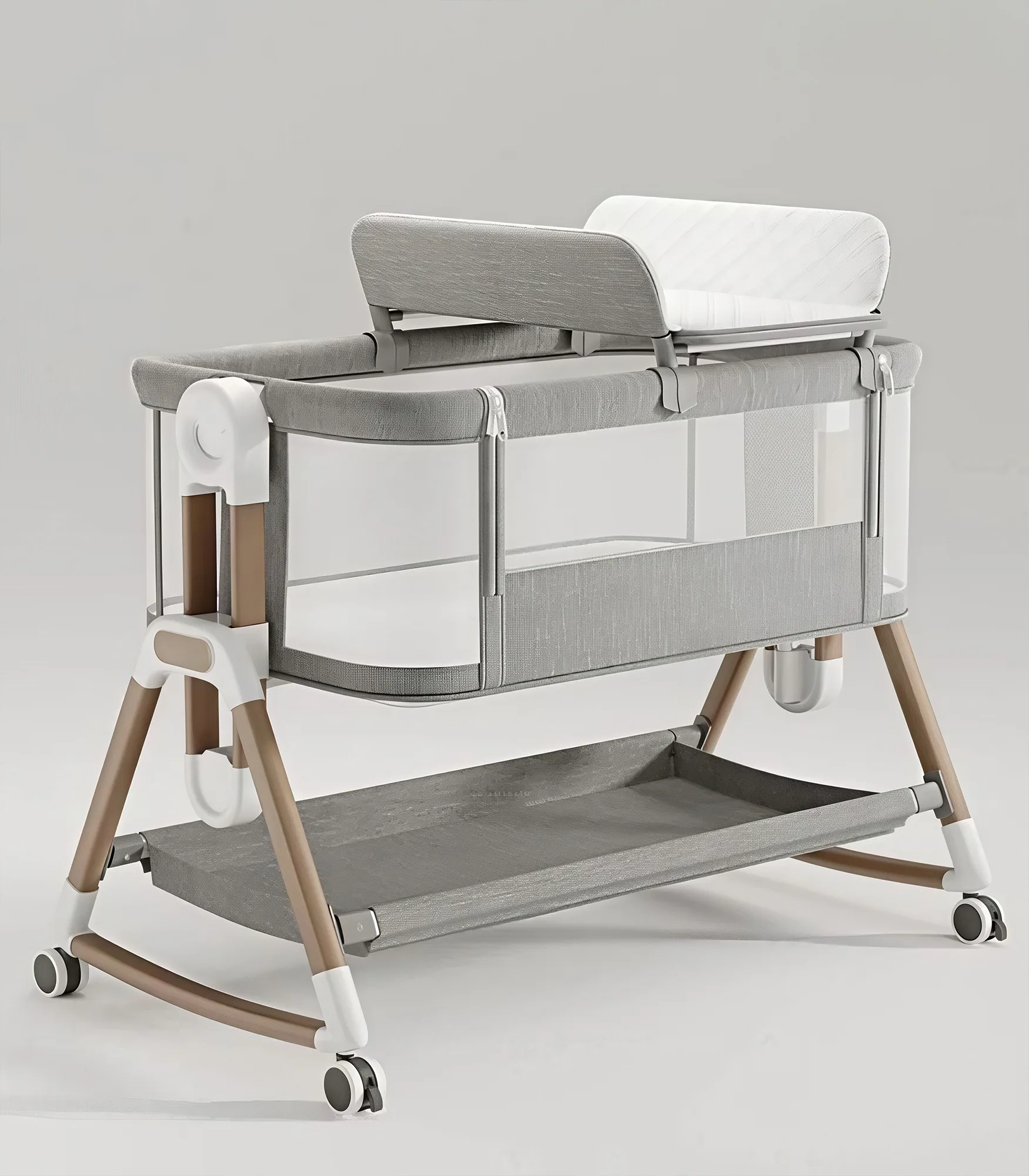 multifunkcionalna kolevka uz krevet – crna i siva