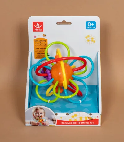 glodalica 1106b – honeycomb teething toy (0m+)
