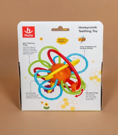 glodalica 1106b – honeycomb teething toy (0m+)