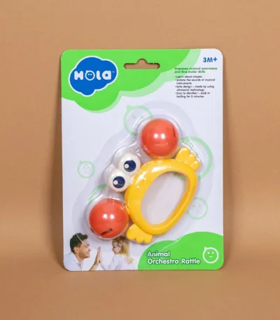 zvečka i glodalica e318b 3 – rak (animal orchestra rattle) (3m+)