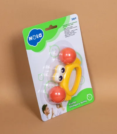 zvečka i glodalica e318b 3 – rak (animal orchestra rattle) (3m+)