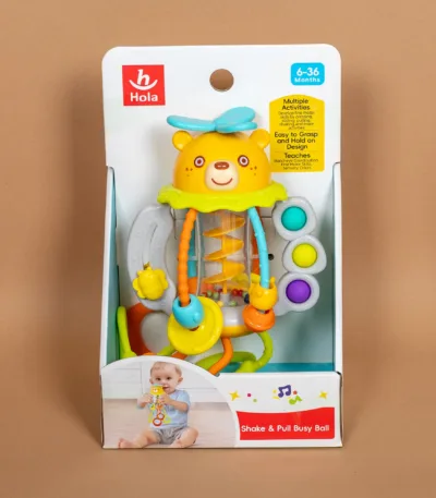 interaktivna igračka he7916 – shake & pull busy ball (6–36 meseci)