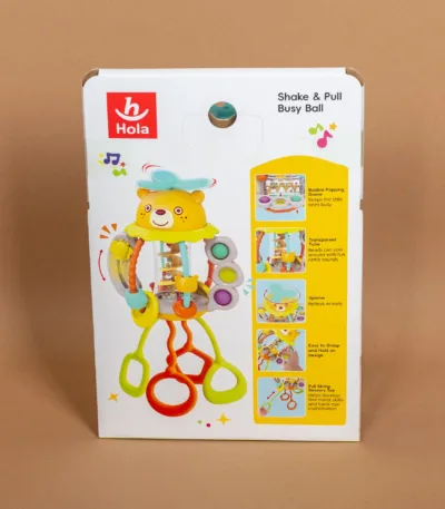 interaktivna igračka he7916 – shake & pull busy ball (6–36 meseci)