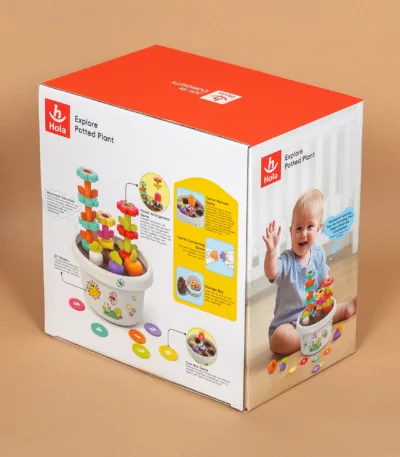 montesori igračka he795800 – saksija sa cvetićima i šargarepama (explore potted plant) (12–36m)