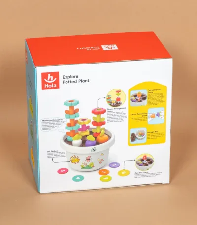 montesori igračka he795800 – saksija sa cvetićima i šargarepama (explore potted plant) (12–36m)