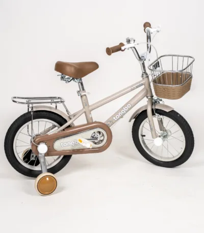 dečiji bicikl y 2402 sa pomoćnim točkićima i korpom – veličina 14” / 16” 16*, braon