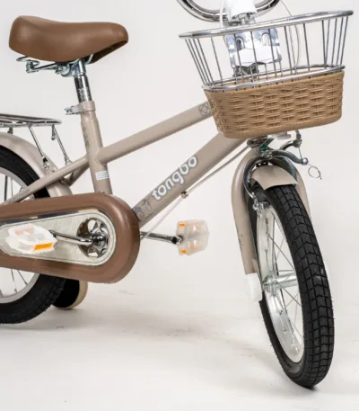 dečiji bicikl y 2402 sa pomoćnim točkićima i korpom – veličina 14” / 16” 16*, braon