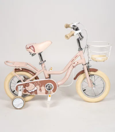 dečiji bicikl yy 109 sa korpom i pomoćnim točkićima – 3 boje (12/16/20) 12*, braon