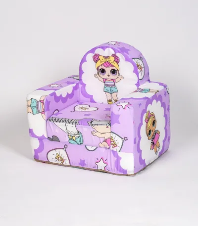 dečija sklopiva foteljica od sunđera – mekana fotelja koja se pretvara u ležaljku (11 dezena)