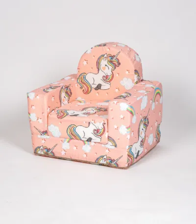 dečija sklopiva foteljica od sunđera – mekana fotelja koja se pretvara u ležaljku (11 dezena) mp3