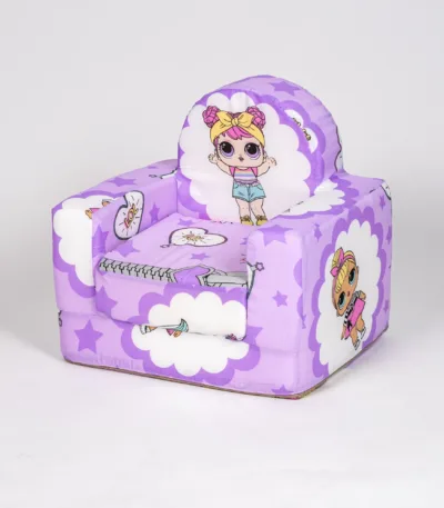 dečija sklopiva foteljica od sunđera – mekana fotelja koja se pretvara u ležaljku (11 dezena) d6