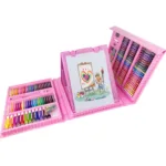 super mega art set 208 delova – set za crtanje i bojanje (plavi/roze) mcl 7221