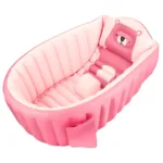 vazdušna bebi kadica swimbobo (0–4 god) sa pumpom – 2 položaja, 45° nagib (roza/plava)