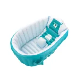 vazdušna bebi kadica swimbobo (0–4 god) sa pumpom – 2 položaja, 45° nagib (roza/plava)