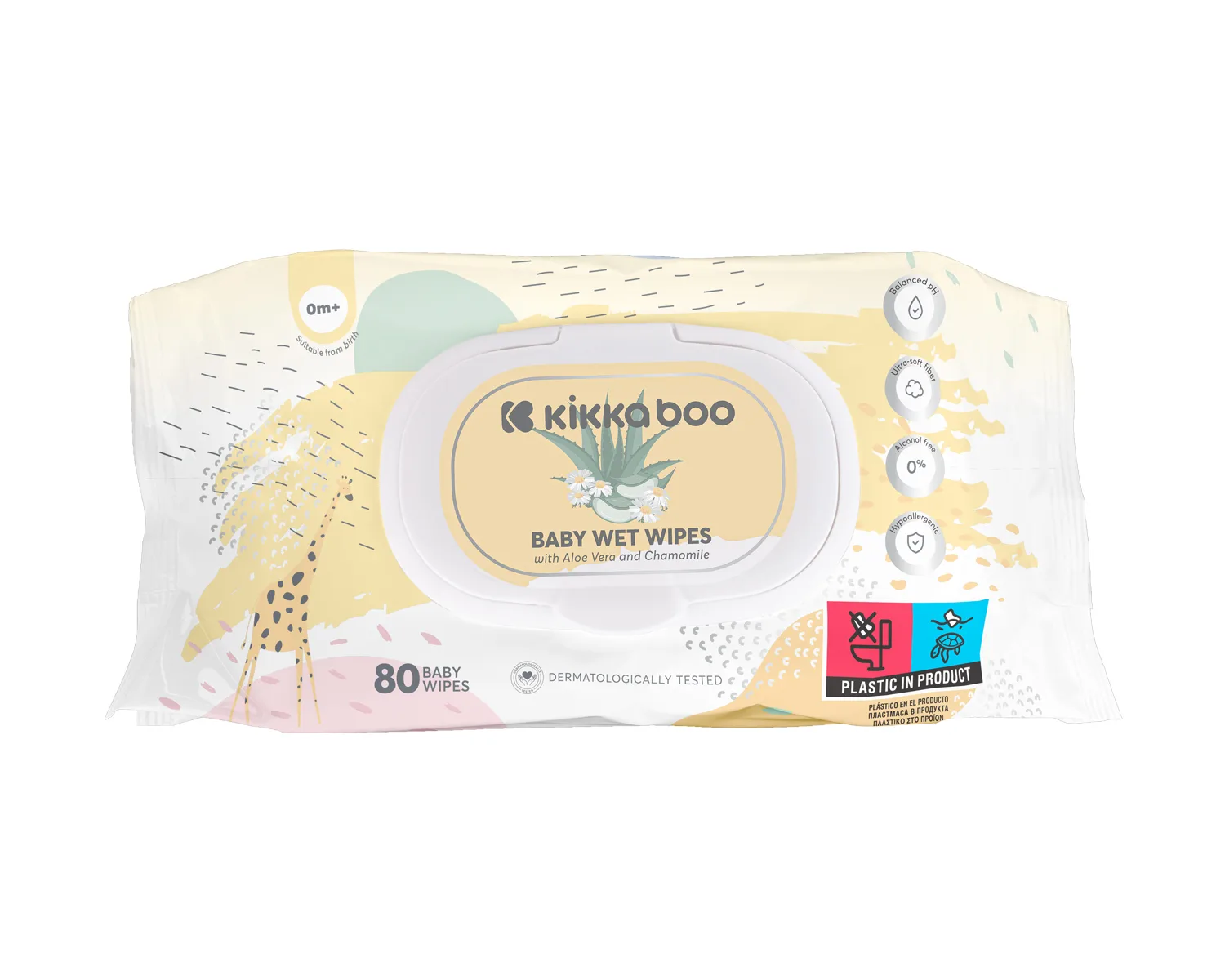 vlažne maramice za bebe 80 kom aloe vera & chamomile sa poklopcem