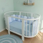 yuar01 – ogradica za okrugli krevetac + čaršav + jastučić (set), više boja