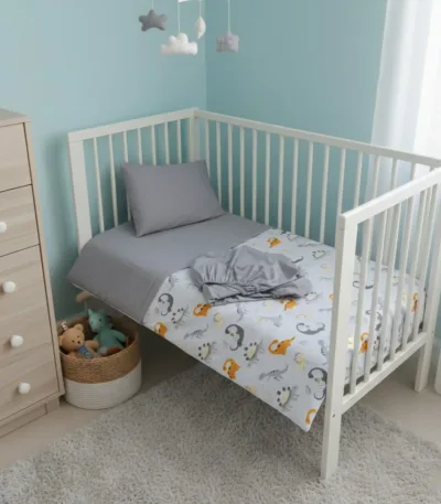 posteljina za bebe 3/1 (čaršav sa lastikom + jastučnica + navlaka za jorgan) – yuar02