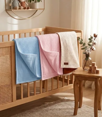 pamučno ćebe za bebe (pike + muslin), 3 boje – yuar17