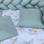 ogradica za krevetac sa posteljinom | yuar15 zelena