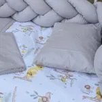 ogradica za krevetac sa posteljinom | yuar15 siva