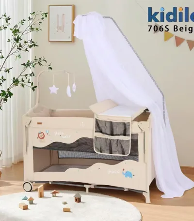 Kolevka za bebe T-706S - svetlo bež