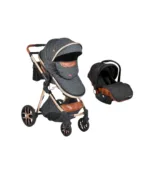 Kolica za bebe Cangaroo Alma 2 u 1, 0m+ - 09 - crna